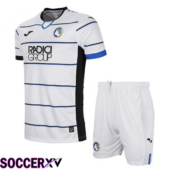 Atalanta Kids Away Soccer Jersey White 2023/2024