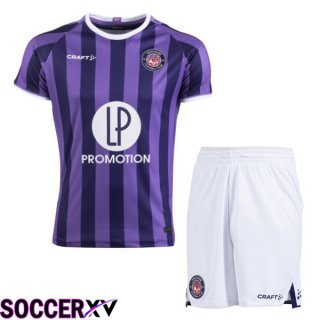 Toulouse Kids Away Soccer Jersey Purple 2023/2024