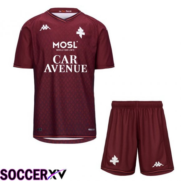 FC Metz Kids Home Soccer Jersey Red 2023/2024