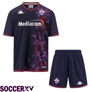 ACF Fiorentina Kids Third Soccer Jersey Black 2023/2024