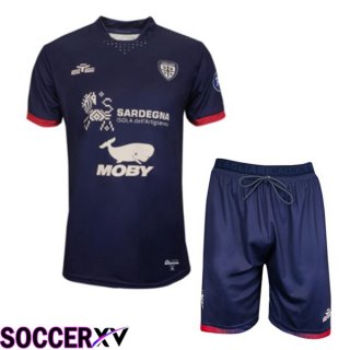 Cagliari Calcio Kids Third Soccer Jersey Blue Royal 2023/2024