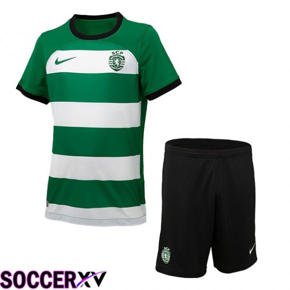 Sporting CP Kids Home Soccer Jersey Green 2023/2024