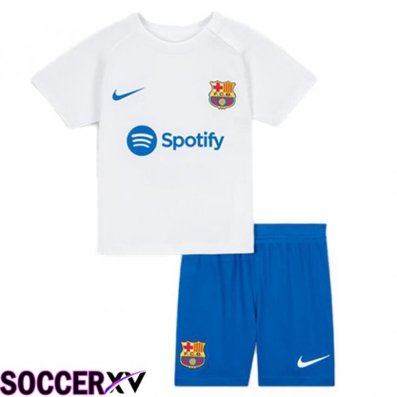 FC Barcelona Kids Away Soccer Jersey White 2023/2024