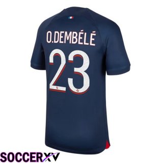 Paris PSG (O.Dembélé 23) Home Soccer Jersey Blue Royal 2023/2024