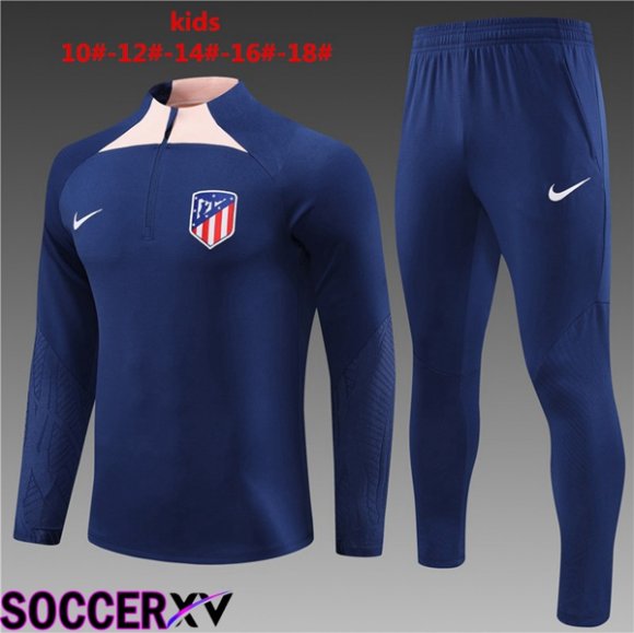 Atletico Madrid Kids Training Tracksuit Suit Blue Royal 2023/2024