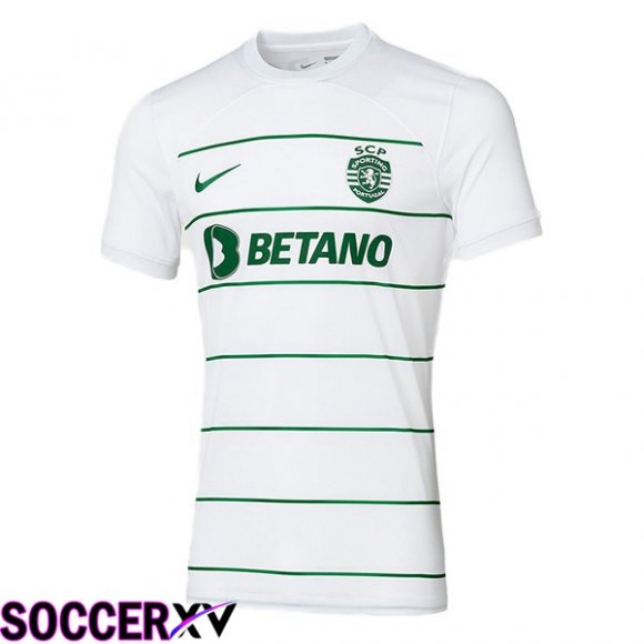 Sporting CP Away Soccer Jersey White 2023/2024