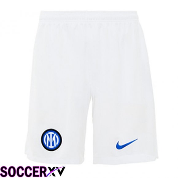 Inter Milan Soccer Shorts Away White 2023/2024