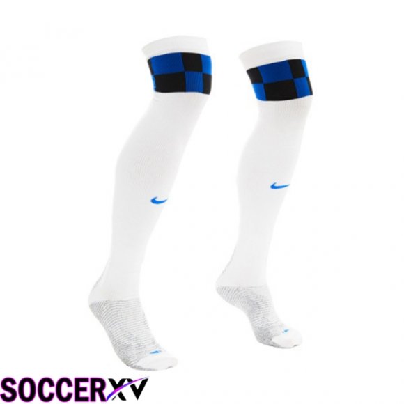 Inter Milan Soccer Socks Away White 2023/2024