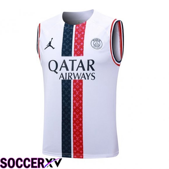 Paris PSG Soccer Vest White 2023/2024