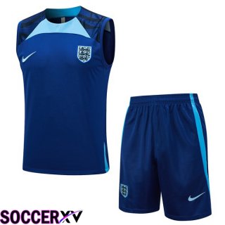 England Soccer Vest + Shorts Blue 2023/2024