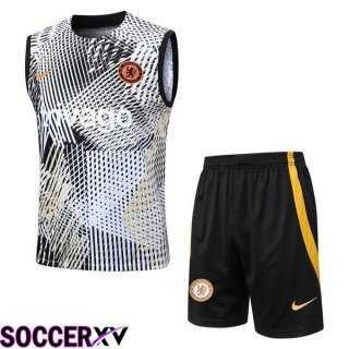 FC Chelsea Soccer Vest + Shorts Black White 2023/2024