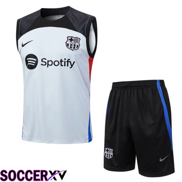 FC Barcelona Soccer Vest + Shorts Grey 2023/2024