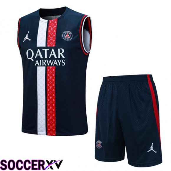 Paris PSG Soccer Vest + Shorts Blue Royal 2023/2024