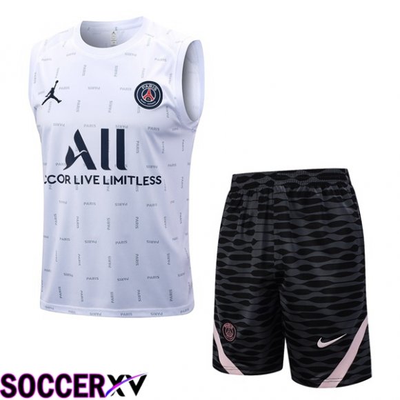 Paris PSG Soccer Vest + Shorts White 2023/2024