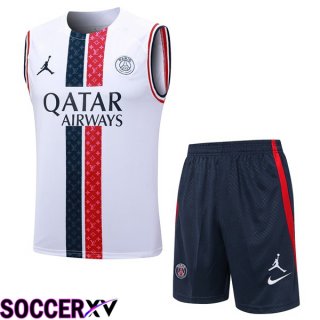 Paris PSG Soccer Vest + Shorts White 2023/2024