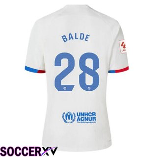 FC Barcelona (BALDE 28) Away Soccer Jersey White 2023/2024