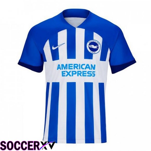 FC Brighton Home Soccer Jersey Blue White 2023/2024