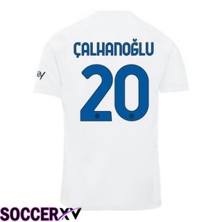 Inter Milan (ÇALHANOĞLU 20) Away Soccer Jersey White 2023/2024