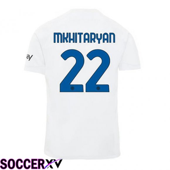 Inter Milan (MKHITARYAN 22) Away Soccer Jersey White 2023/2024