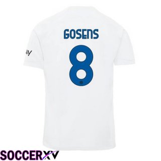 Inter Milan (GOSENS 8) Away Soccer Jersey White 2023/2024