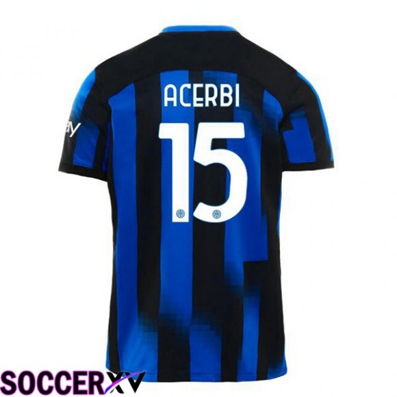 Inter Milan (ACERBI 15) Home Soccer Jersey Blue 2023/2024