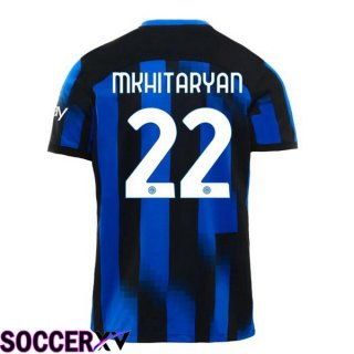 Inter Milan (MKHITARYAN 22) Home Soccer Jersey Blue 2023/2024