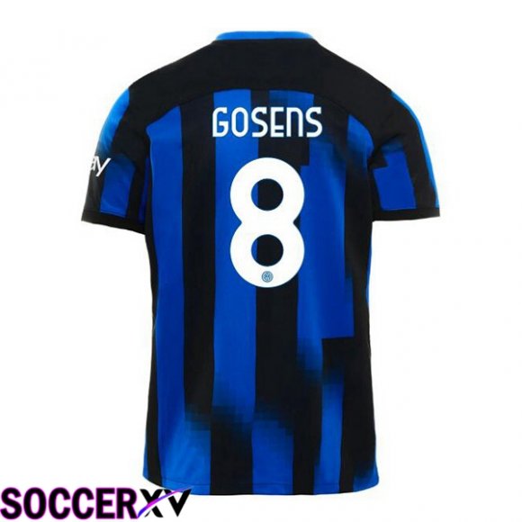 Inter Milan (GOSENS 8) Home Soccer Jersey Blue 2023/2024