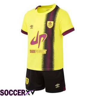 Burnley Kids Away Soccer Jersey Yellow 2023/2024