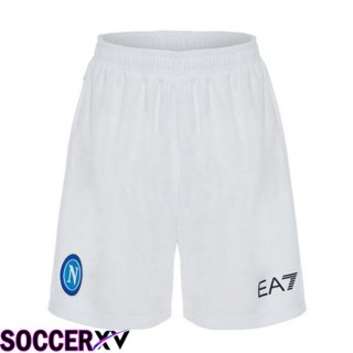 SSC Napoli Soccer Shorts Away White 2023/2024