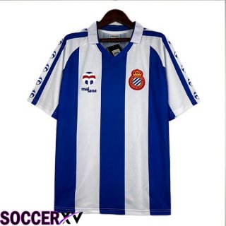 RCD Espanyol Retro Home Soccer Jersey Blue 1984-1989