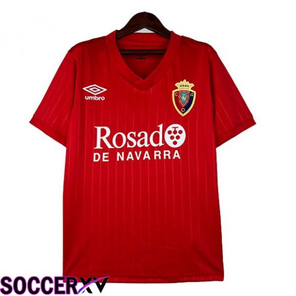 CA Osasuna Retro Home Soccer Jersey Red 1987-1988