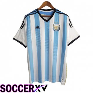 Argentinae Retro Home Soccer Jersey 2014