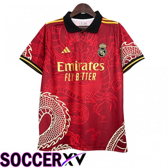 Real Madrid Soccer Jersey Special Edition Red 2024/2025