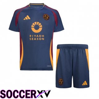 AS Rome Kids Third Soccer Jersey Blue Royal 2024/2025