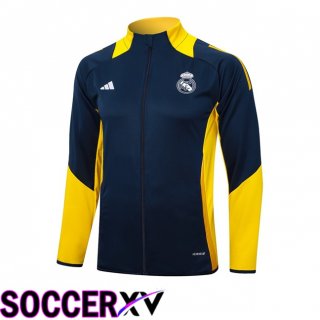 Real Madrid Training Jacket Blue Royal Yellow 2024/2025