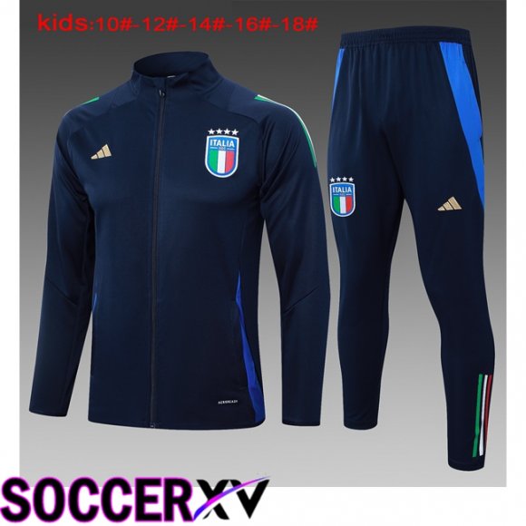 Italy Kids kit Training Tracksuit - Jacket Blue Royal 2024/2025