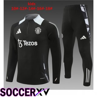 Manchester United Kids kit Training Tracksuit Black 2024/2025