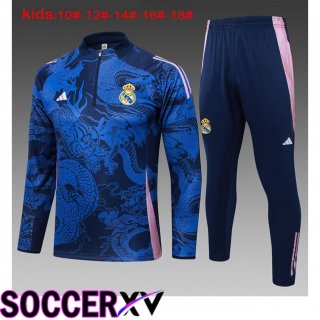 Real Madrid Kids kit Training Tracksuit Blue Royal 2024/2025