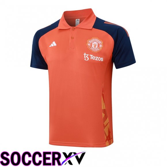 Manchester United Soccer Polo Orange 2024/2025