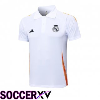 Real Madrid Soccer Polo White 2024/2025