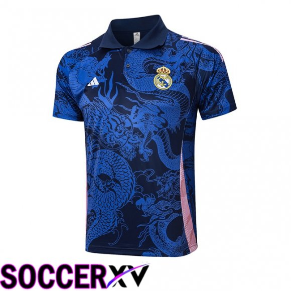 Real Madrid Soccer Polo Blue Royal 2024/2025