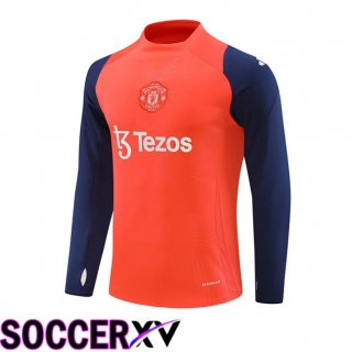 Manchester United Training Sweatshirt Orange 2024/2025