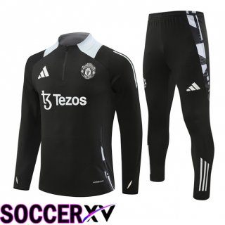 Manchester United Kids kit Training Tracksuit Black 2024/2025