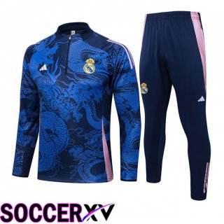 Real Madrid Kids kit Training Tracksuit Blue Royal 2024/2025