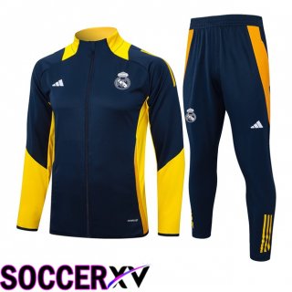 Real Madrid kit Training Tracksuit - Jacket Blue Royal Yellow 2024/2025