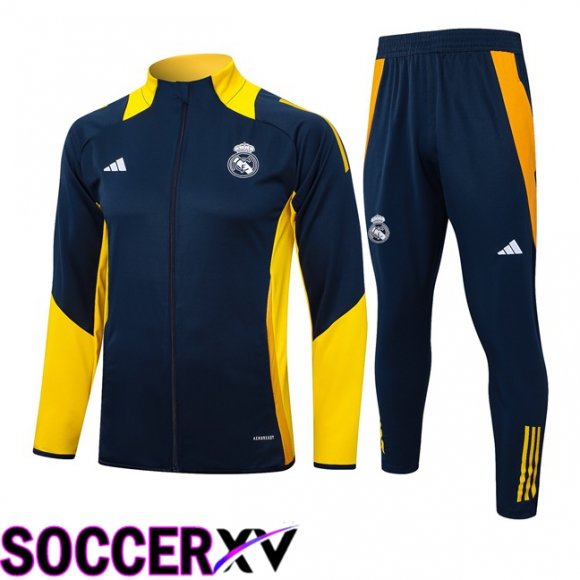 Real Madrid kit Training Tracksuit - Jacket Blue Royal Yellow 2024/2025