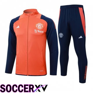 Manchester United kit Training Tracksuit - Jacket Orange 2024/2025