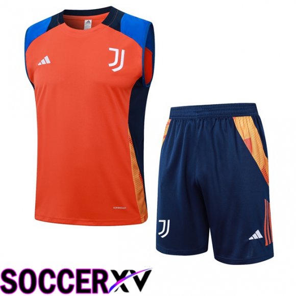 Juventus Gilet Soccer + Shorts Orange 2024/2025