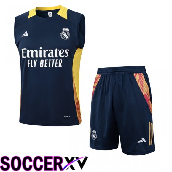 Real Madrid Gilet Soccer + Shorts Blue Royal 2024/2025