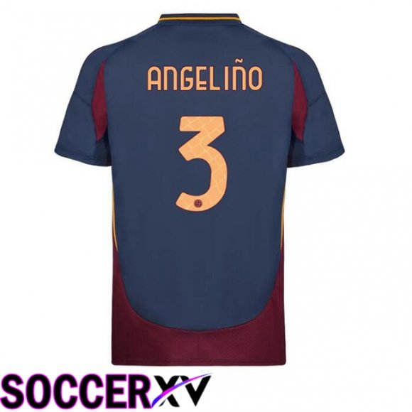 AS Rome (ANGELIÑO 3) Third Soccer Jersey Blue Royal 2024/2025